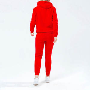 Femmes sur mesure sport pull pantalons de survêtement à capuche 100% coton vente en gros personnalisé Jogging costume pour hiver printemps solide décontracté - Product Image 2