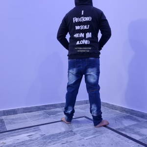 Ensemble de pantalons à capuche zippés pour hommes, vêtements de rue d'été, veste en coton avec logo personnalisé, fermeture éclair complète et impression bouffante, grande taille disponible - Product Image 4