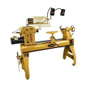 Tour à bois en acier EVS 24" x 42" 3 HP 230V 1Ph avec rangement pour outils et garantie de 3 ans - Product Image 1