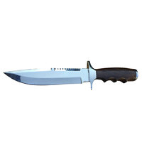Couteau de chasse à lame fixe OEM de haute qualité, style Damas, nouveau modèle, manche noir massif, pour homme, pour activités de plein air
