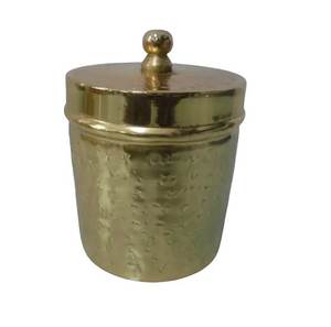 Boîte ronde en fer avec couvercle plaqué or pour ustensiles de cuisine Style moderne décoratif fait à la main personnalisé en vrac - Product Image 2