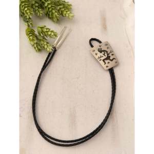 Cravate Bolo Navajo faite à la main en argent sterling, bijou culturel de collection - Product Image 1