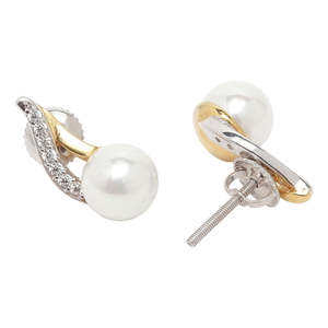 NOVAMART Fine Women's Cute Stud <b>Earrings</b> 925 Sterling Silver <b>Gold</b> Rhodium Plating for Swiss Zirconia Winged <b>Screw</b> <b>Back</b> Gift Girl - Product Image 3