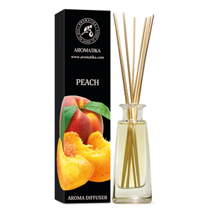 Diffuseur à bâtonnets Aromatika Pêche 100ml avec parfum délicat de velours, fragrance fruitée longue durée pour la pièce - Product Image 1