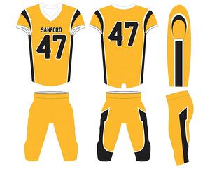 Uniformes de Fútbol Americano Personalizados OEM de Manga Corta y Talla Grande con Bordado Sublimado Personalizado - Product Image 6