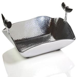 Bandeja de mesa martillada para servir, decoración de centro de mesa, bandeja de frutas, pulido de espejo de acero inoxidable, bandejas de comida y dátiles para Ramadán - Product Image 2