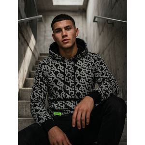 Sudadera con Capucha de Felpa Francesa para Hombre, Color Sólido, con Bordado 3D, Estilo Urbano, Etiqueta Personalizada, Tallas XXS-XL, Negro/Gris - Product Image 3