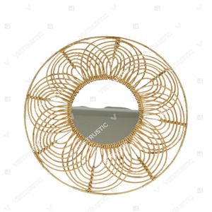 Espejo de Mimbre para Decoración del Hogar, Estilo Vietnamita, Espejo de Bambú y Ratán para Decoración de Pasillos - Product Image 4