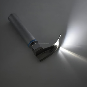 Ensemble de laryngoscope électrique LED professionnel Macintosh en acier inoxydable 4 lames courbées Poignée conventionnelle Certifié CE ISO OEM - Product Image 5