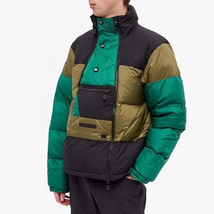 Vestes bouffantes légères grande taille en nylon/polyester pour hommes, logo personnalisé, fermeture éclair matelassée imprimée et brillante, couleur personnalisée, vente en gros - Product Image 2