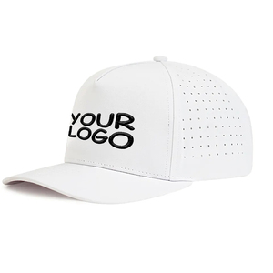 Custom Logo Waterproof 5 Panel Mesh Baseball Cap Laser Cut Hole Perforated Hat Custom Trucker Baseball Hat - Product Image 2