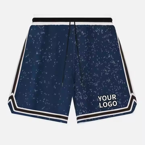 Pantalones cortos de baloncesto de malla unisex de secado rápido de estilo único de corte perfecto de logotipo de impresión personalizada pantalones cortos de sublimación de poliéster de malla OEM - Product Image 1