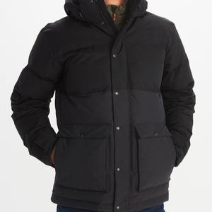 Veste d'hiver en toile imperméable élégante pour hommes Manteau matelassé à capuche durable et chaud Vêtements d'extérieur légers - Product Image 1
