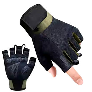 Gants en cuir antidérapants demi-doigt pour l'haltérophilie Fitness Gym cyclisme Yoga musculation entraînement pour la moto - Product Image 4