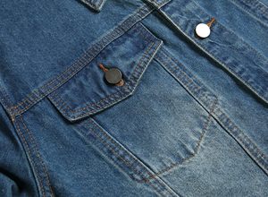 แจ็คเก็ตยีนส์ปักลายวินเทจสำหรับผู้ชาย พร้อมซับในขนเชอร์ปา สำหรับสวมใส่ลำลองในฤดูหนาว สไตล์เท่ห์ - Product Image 6