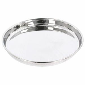 Plat de service de luxe en acier inoxydable écologique avec rebord profond, compatible lave-vaisselle pour usage hôtelier - Product Image 3