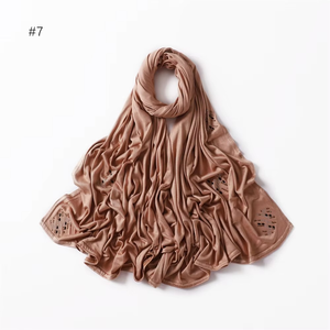 Blusa de invierno para mujer, diamantes de imitación, doble costura, musulmán, suave, transpirable, envoltura turca, Eid Ramadán - Product Image 1