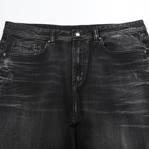 กางเกงยีนส์ขาตรงสลิมฟิตสำหรับผู้ชายกางเกงยีนส์ซักพิเศษสไตล์ยุโรป - Product Image 3