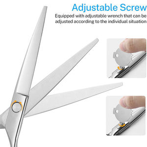 ชุดอุปกรณ์ตัดผมสำหรับช่างตัดผมกรรไกรตัดบางชุดมีดโกนตกแต่งผมทำจากสเตนเลสสตีลกระจก - Product Image 4