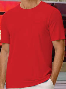 T-shirt de fitness à manches courtes en coton coupe ajustée pour hommes, tenues décontractées extensibles pour les activités de fitness tricotées - Product Image 5