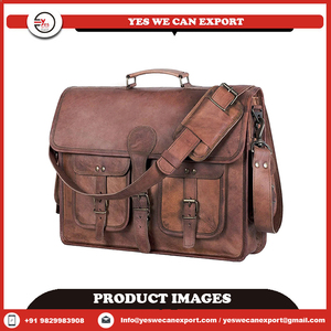 Maletín Vintage de cuero genuino para ordenador portátil, bandolera cruzada con estilo de hombro, bolso de oficina para hombres y mujeres - Product Image 4