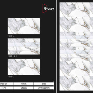 Carreaux muraux en céramique style classique 300x600mm, brillants ou mats, surface sculptée effet sucre, pour salle de bain, cuisine, design mural intérieur luxueux. - Product Image 1