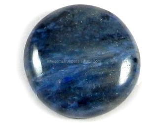 19mm cabujón redondo Natural Dumortierite Jasper 17,1 Cts azul piedra preciosa suelta 100% Natural 100% hecho a mano - Product Image 1