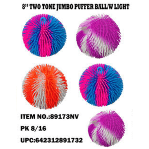 89173 8 Jouet pour chien en plastique léger, balle gonflable jumbo bicolore - Product Image 1