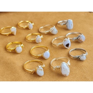 Stylish <b>Boho</b> Fashion <b>Rings</b> Gold and Silver Plated with Natural Stone Accents for Resale Appeal - Product Image 2