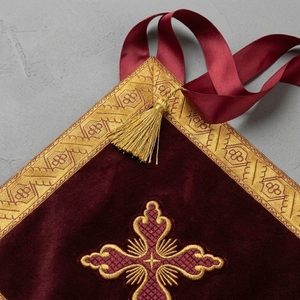 Vestimenta Litúrgica de Terciopelo Granate para Iglesia Ortodoxa, Nabedrennik con Bordado de Lingotes de Oro, Palitsa, Accesorio Litúrgico, Venta al por Mayor - Product Image 6