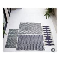 Tapis d'extérieur Jacquard en PVC pour la plage, la maison ou le camping, tapis imperméable pliable pour le pique-nique en plein air et les voyages