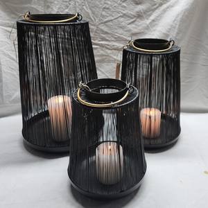 Handmade Iron & <b>Glass</b> Christmas Home Decor Candle Holder <b>Lantern</b> 3 Different Sizes for Indoor & Outdoor Use Comes Box Packaging - Product Image 1