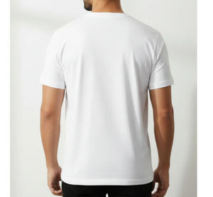 T-shirts pour hommes 100% coton Impression personnalisée Jersey blanc uni 180g T-shirts pour hommes à col rond à manches courtes Séchage rapide - Product Image 3