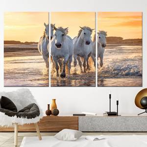 Toile imprimée élégante : Art mural Chevaux au galop pour les amoureux des chevaux, toile enveloppée 3P - Product Image 1
