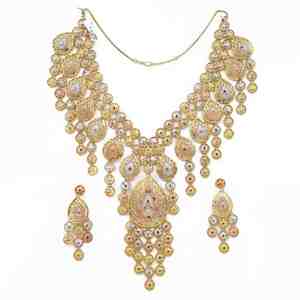 Colliers plaqués or à trois tons en gros, ensemble de colliers multicolores, colliers en laiton plaqué or à trois tons, colliers en or rempli tricolore. - Product Image 2