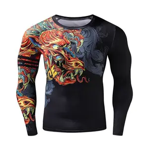 2023 uomini nuoto camicia Rash Vest protezione abbigliamento Rush Guard stampato Rash Guard per gli uomini