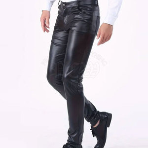 Pantalones de Cuero para Hombre, Nueva Llegada, Resistentes al Viento, Ligeros, Ecológicos, de Alta Calidad, Estilo Urbano Clásico, Corte Recto, Cintura Media, para Invierno - Product Image 4