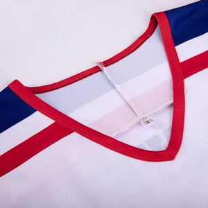 Maillot de hockey sur glace pour homme adulte OEM - 100% polyester, impression personnalisée, nom de l'équipe, séchage rapide, respirant, évacuation de l'humidité - Product Image 3