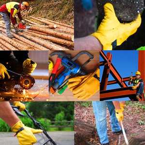 Gants de travail en cuir durables pour une protection au travail en extérieur et en industrie avec une performance de préhension élevée - Product Image 5