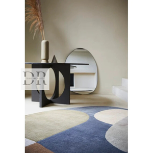 Élégant tapis en laine de Nouvelle-Zélande de forme ovale 100% fait à la main de haute qualité touffeté à la main pour le salon - Product Image 2