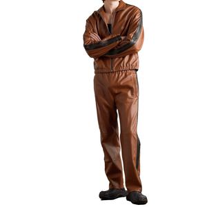 ชุดวอร์มผ้าฝ้าย 100% คุณภาพสูง ลายพิมพ์สีพื้น ล้างสีแบบ Acid Wash สำหรับฤดูหนาว มีฮู้ด  แบบสองชิ้น สำหรับเล่นกีฬาและวิ่งออกกำลังกาย - Product Image 1