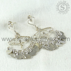 Pendientes colgantes artesanales antiguos de Plata de Ley 925 tradicionales indios, joyería hecha a mano Bohemia, precio al por mayor, proveedores a granel - Product Image 5