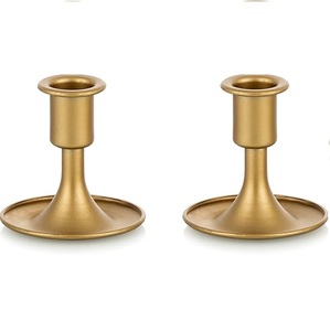 Juego de 2 candelabros de Navidad Black & Gold Taper, el precio más barato para decoración de festivales y regalos de otras ocasiones - Product Image 6