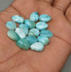 Natürliche Larimar Birnen form Glatter Cabochon Edelstein für Schmuck Alle Größen Erstellen Sie DIY Edelstein Schmuck Ringe Anhänger Armband - Product Image 4