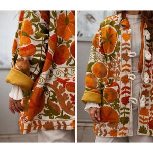 เสื้อคลุมกิโมโนผ้าฝ้าย100% ลำลองของผู้หญิงออกแบบโดยดีไซเนอร์เสื้อคาร์ดิแกนสุดร้อนแรงใส่สบายปักลายสำหรับเทศกาลคริสต์มาส - Product Image 3