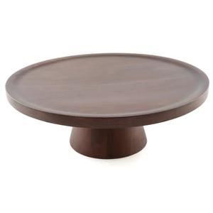 Nuevo soporte de pastel giratorio de acacia de madera marrón de alta calidad Lazy Susan con Base de madera accesorios de soporte de pastel rústico - Product Image 1