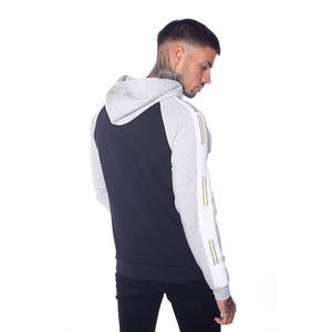 Ensemble de survêtement 3 pièces en coton 100 % pour l'hiver, avec sweat à capuche ample et pantalon droit, broderie personnalisée effet vieilli – Vente en gros - Product Image 3