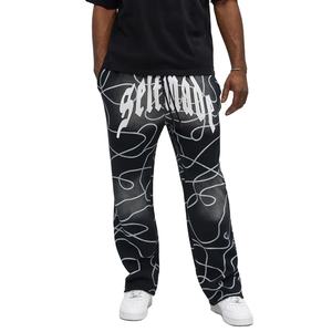 Pantalones rectos para hombre a la moda al por mayor, pantalones informales holgados de talla grande con estampado de colores vintage personalizado, venta al por mayor - Product Image 1