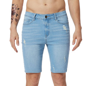 2025 hommes été Shorts déchiré jean taille haute régulier Denim Shorts - Product Image 1