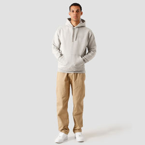 <b>Men's</b> High Quality 100% Cotton Pullover Hoodie Streetwear <b>Thermal</b> Sweatshirt with Embroidered Techniques Plain Dyed for Winter - Product Image 2